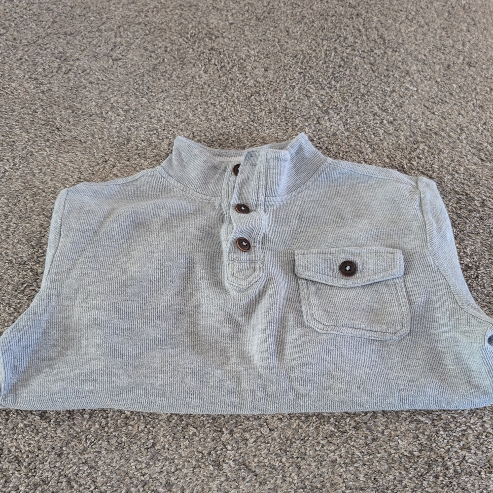 Crazy 8 Light Gray Kids Button Down Shirt